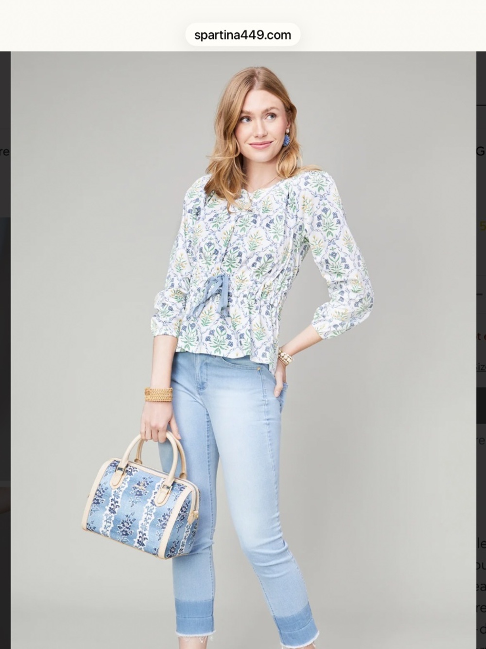 Spartina 449 Ellington Slim Jean Palm Grove Wash